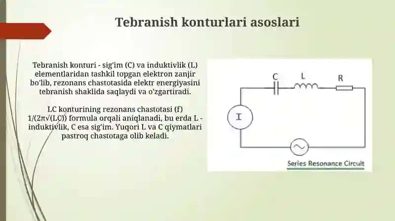 Parallel va ketma-ket tebranish konturlari 4