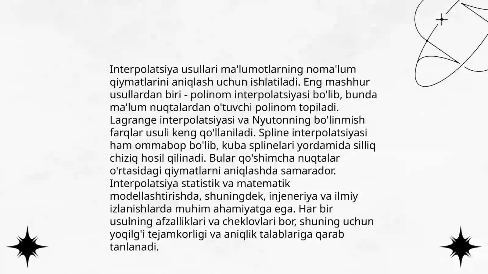 Chiziqli algebra va raqamli metodlar 4
