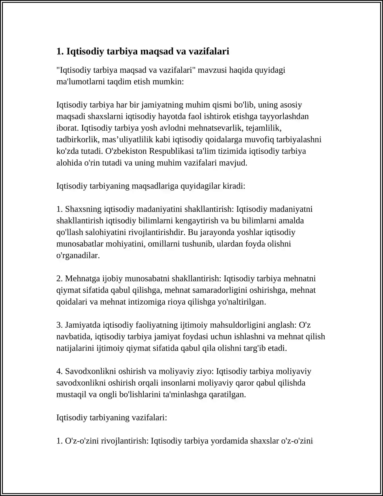 IQTISODIY TARBIYA XAQIDA TUSHUNCHA 4