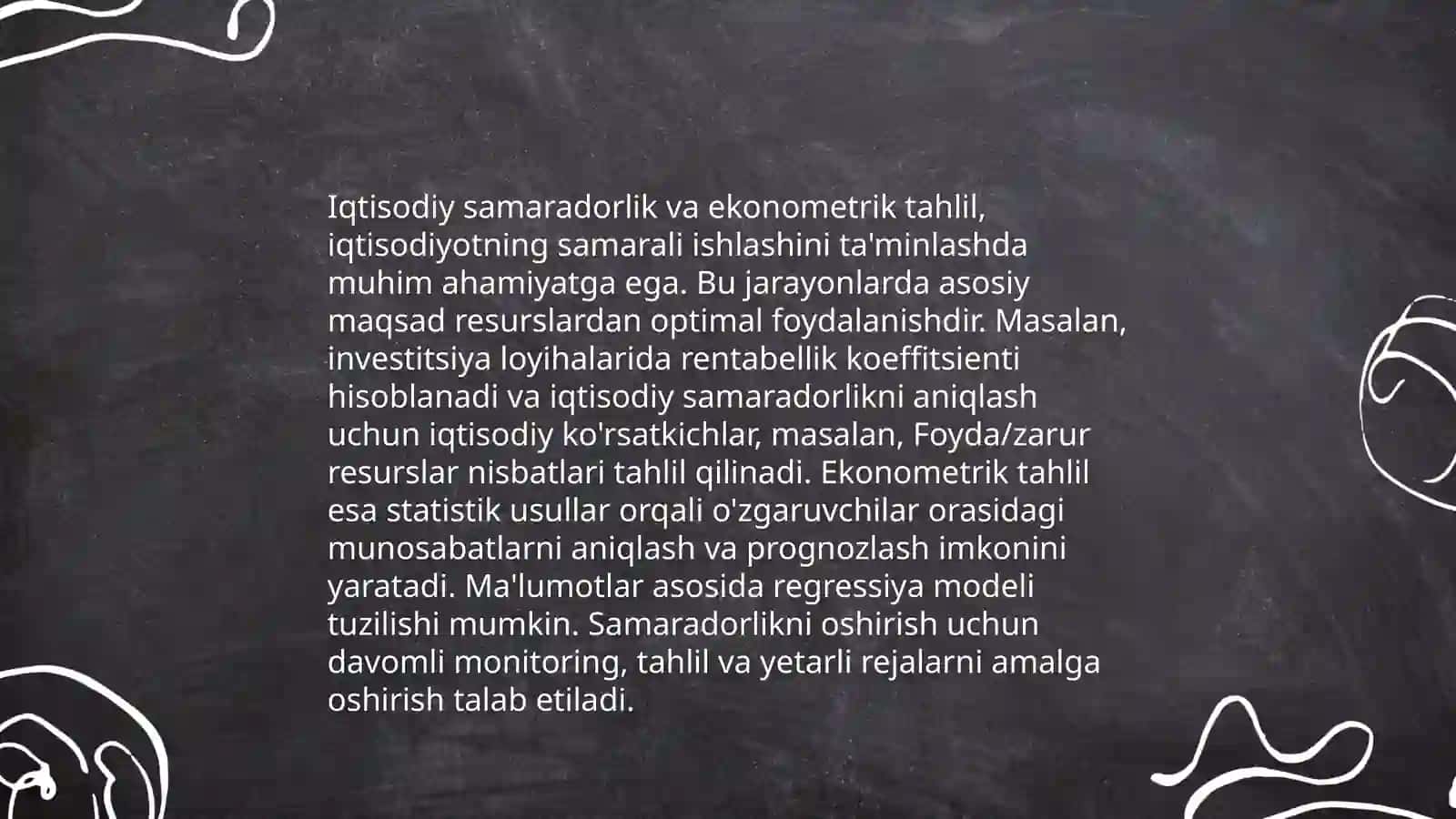 Iqtisodiy Samaradorlik 4