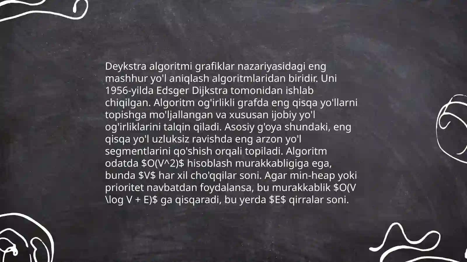 Chiziqli o'tish algoritmlari 4