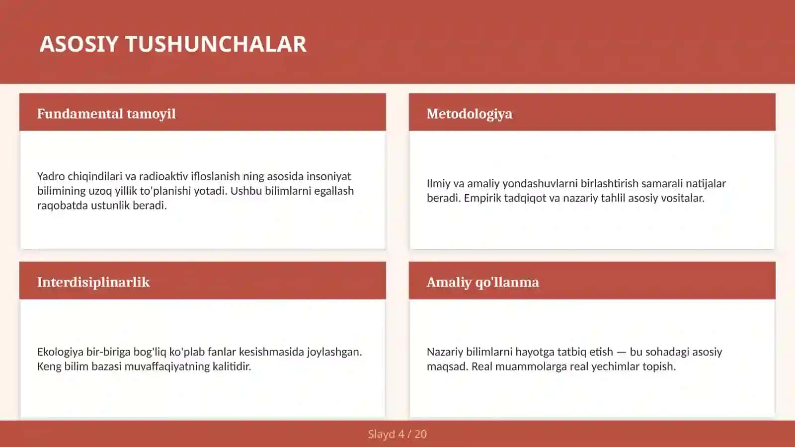 Yadro chiqindilari va radioaktiv ifloslanish 4