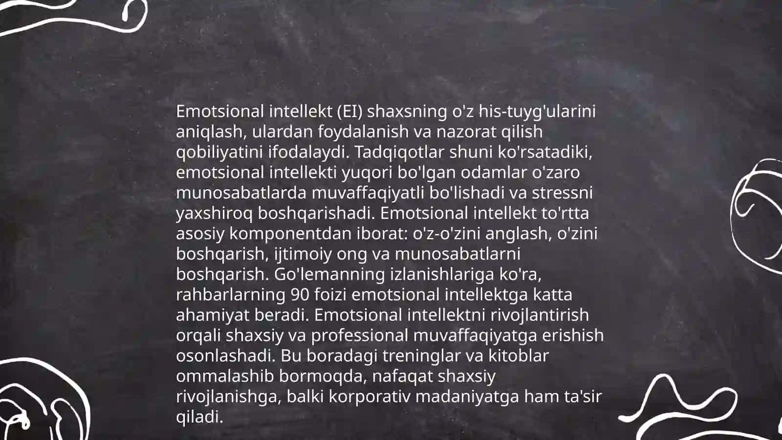 Shaxsni emotsional tomondan o'rganish xususiyatlari 4
