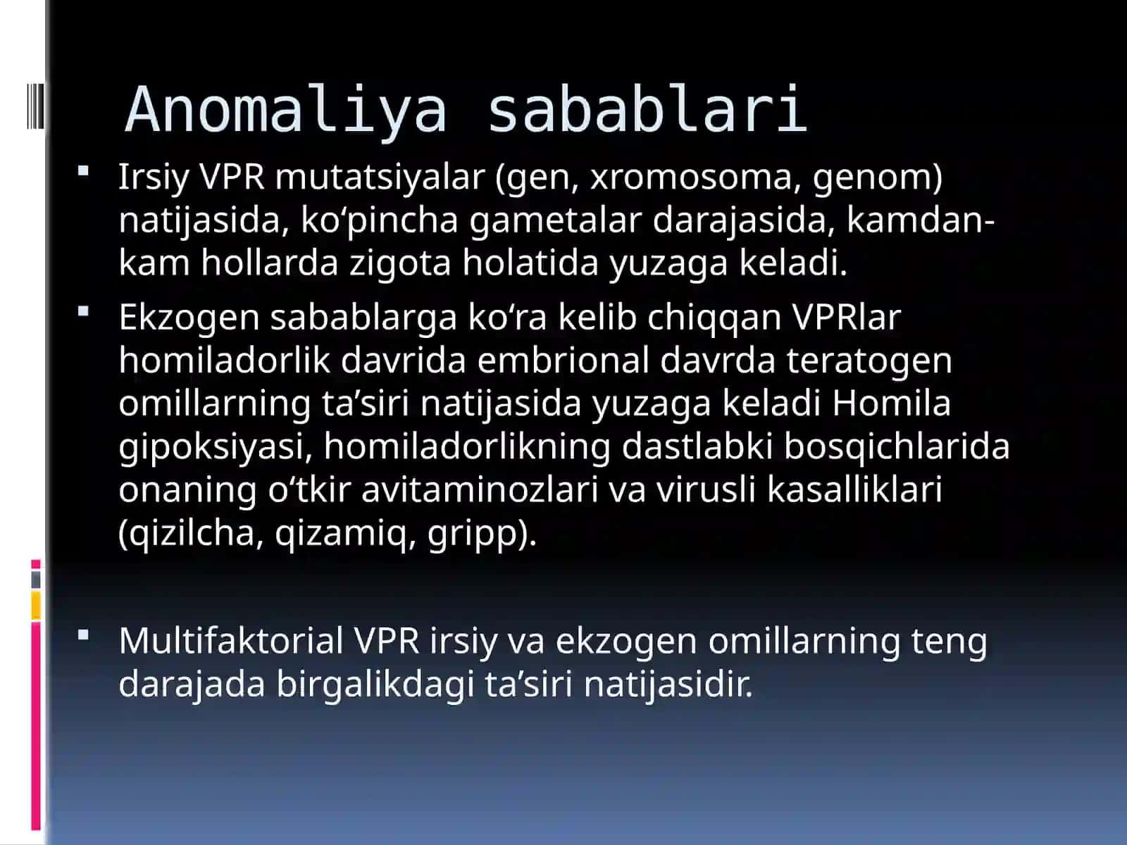 YUZ-JAG‘ SOHASINING TUG‘MA  NUQSONLARI xirurgiyasi 4