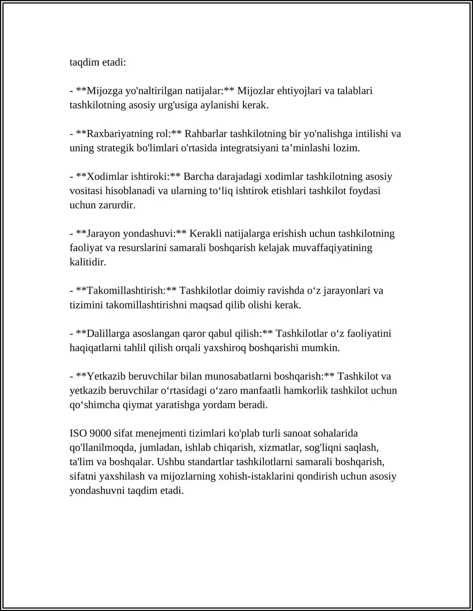 ISO 9000 SERIYASIDAGI STANDARTLAR 4