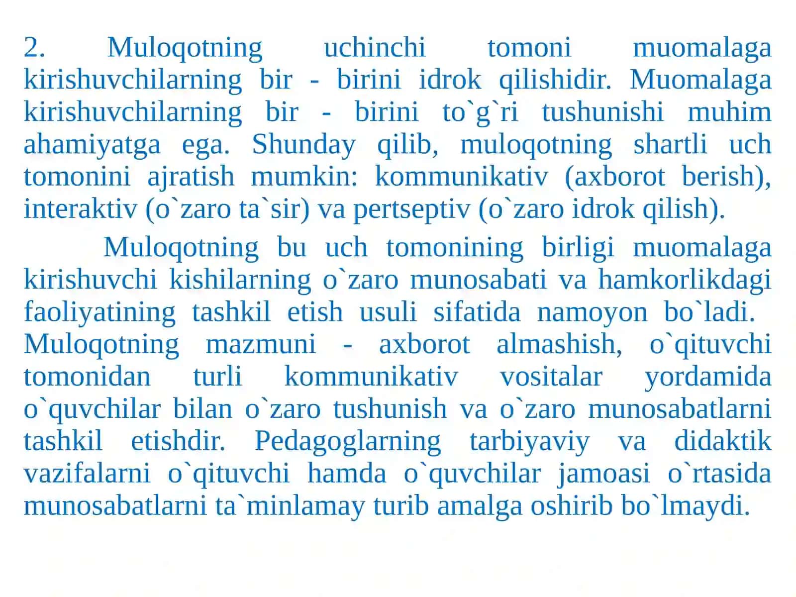 Muloqot va til. Og`zaki kommunikatsiya (nutq) 4