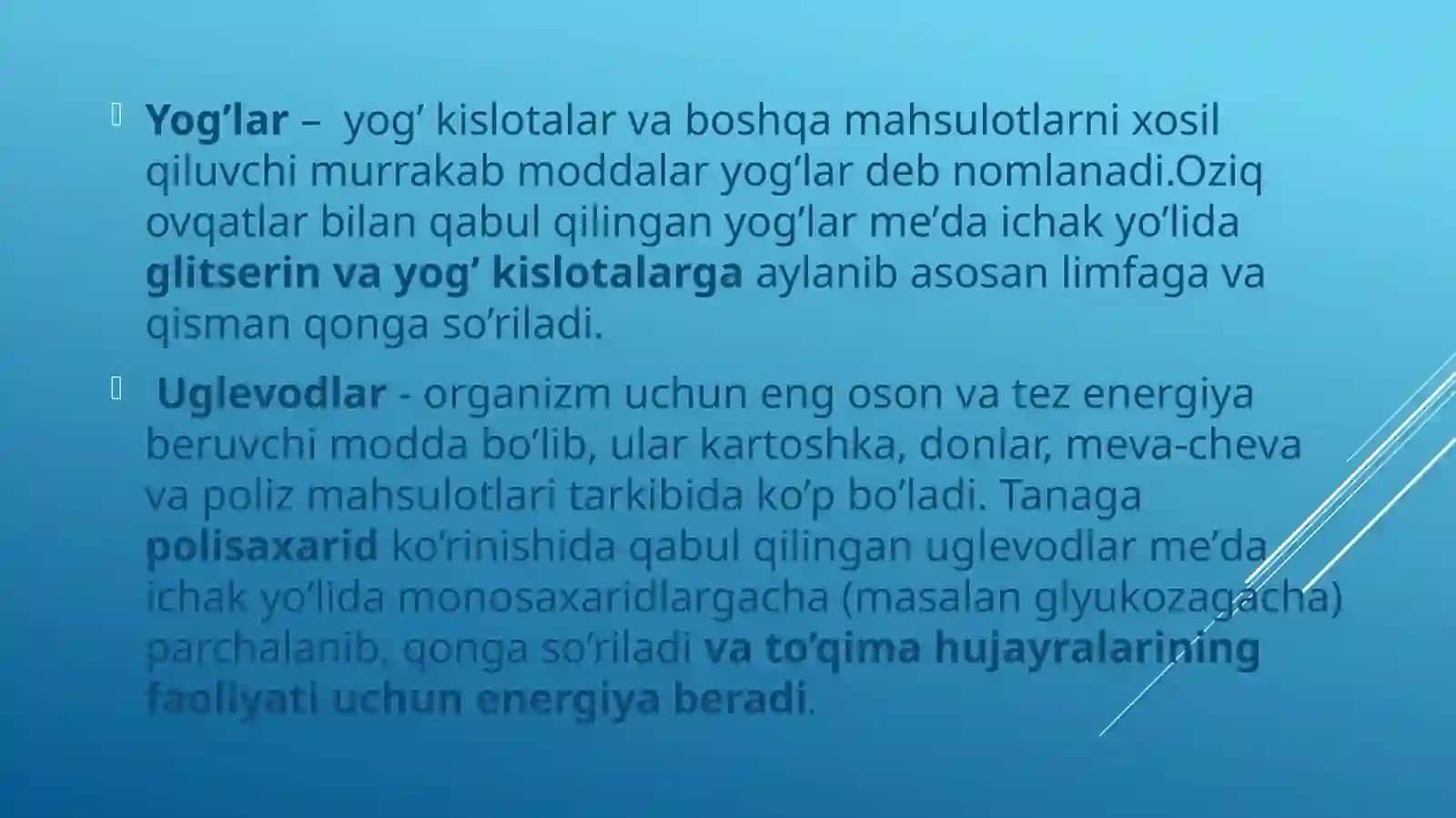Moddalar va energiya almashtirish 4