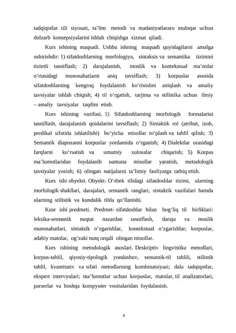 O‘zbek Tilida Sifatdosh 4
