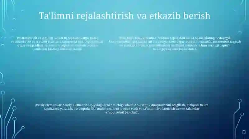 Pedagogik Mahoratning Asosiy Kompanentlari 4