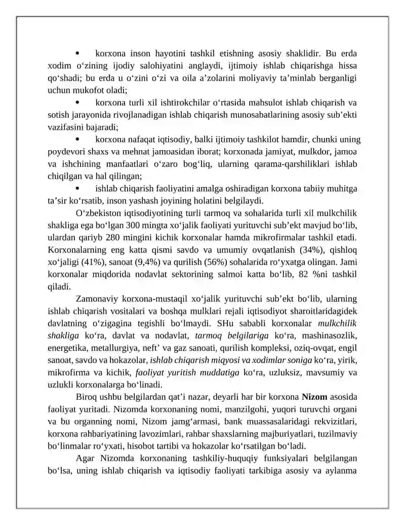 Korxonalarning tashkiliy-huquqiy shakllari 4
