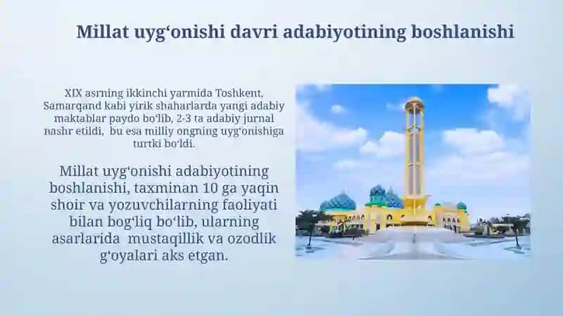 Milliy uyg'onish davri o'zbek adabiyoti 4