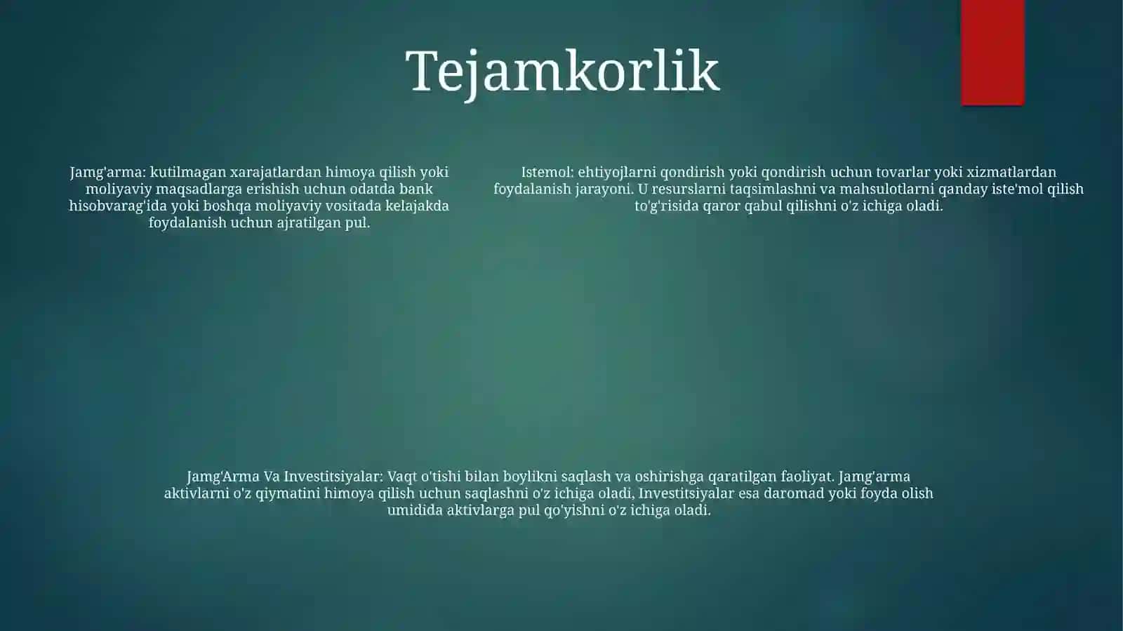 Istemol, Jamg'Arma Va Investitsiyalar 4