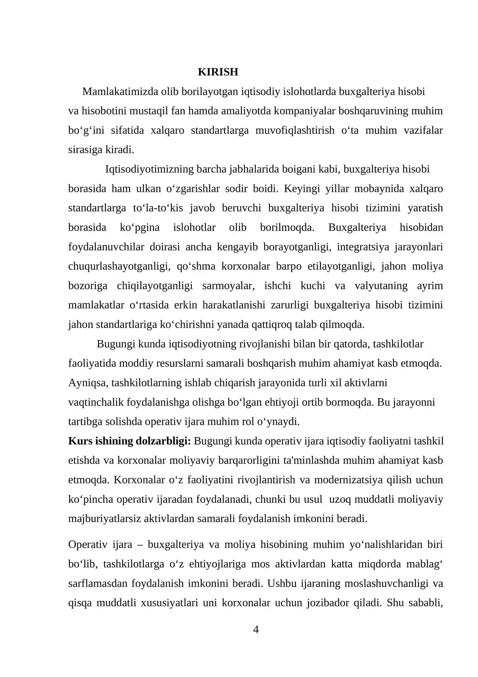 Operativ ijara va uning hisobini tashkil etish 4