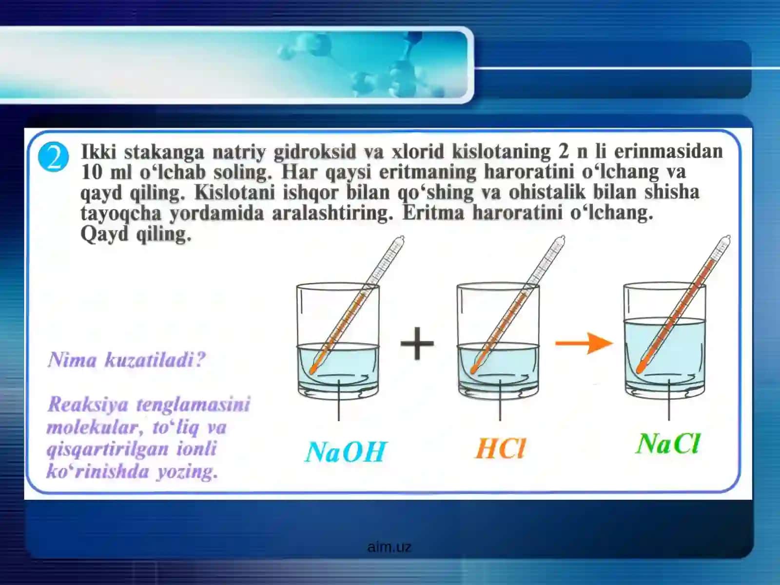 Tuzlarning olinishi va xossalari 4