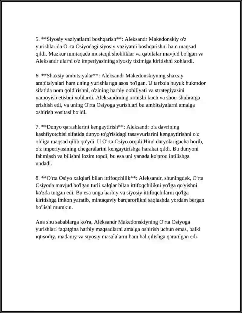 ALEKSANDR MAKEDONISKIY NING O'RTA OSIYOGA YURISHLARI 4