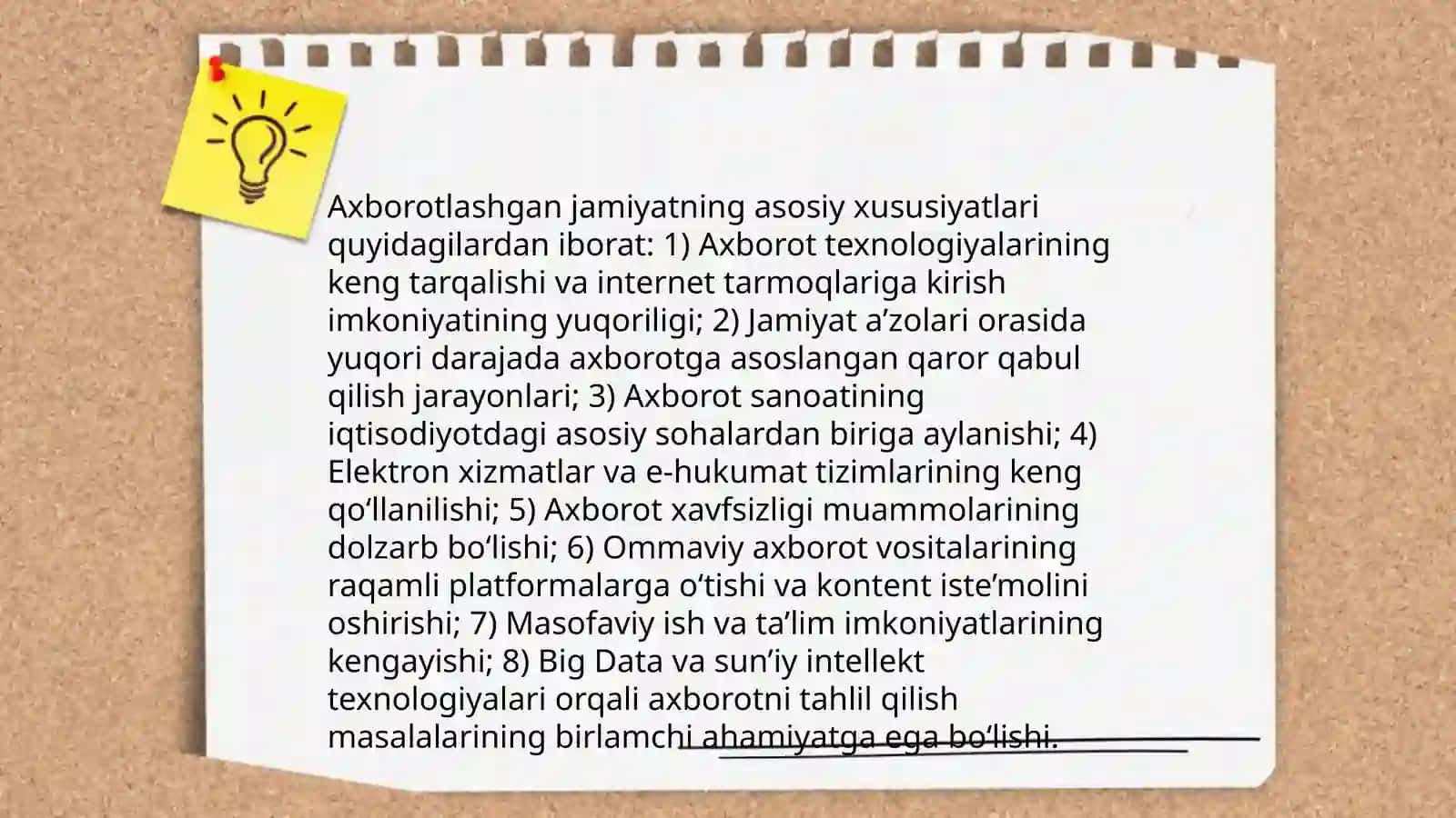 Axborotlashgan jamiyat va uning istiqbollari 4