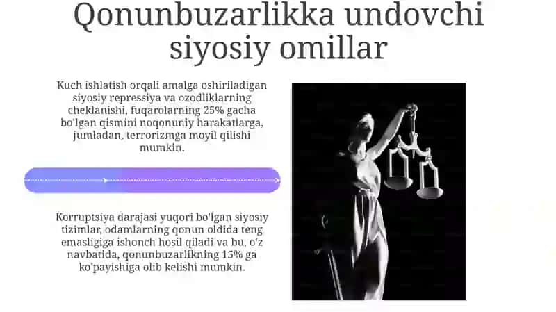 Qonunbuzarlikka undovchi sabablar 4