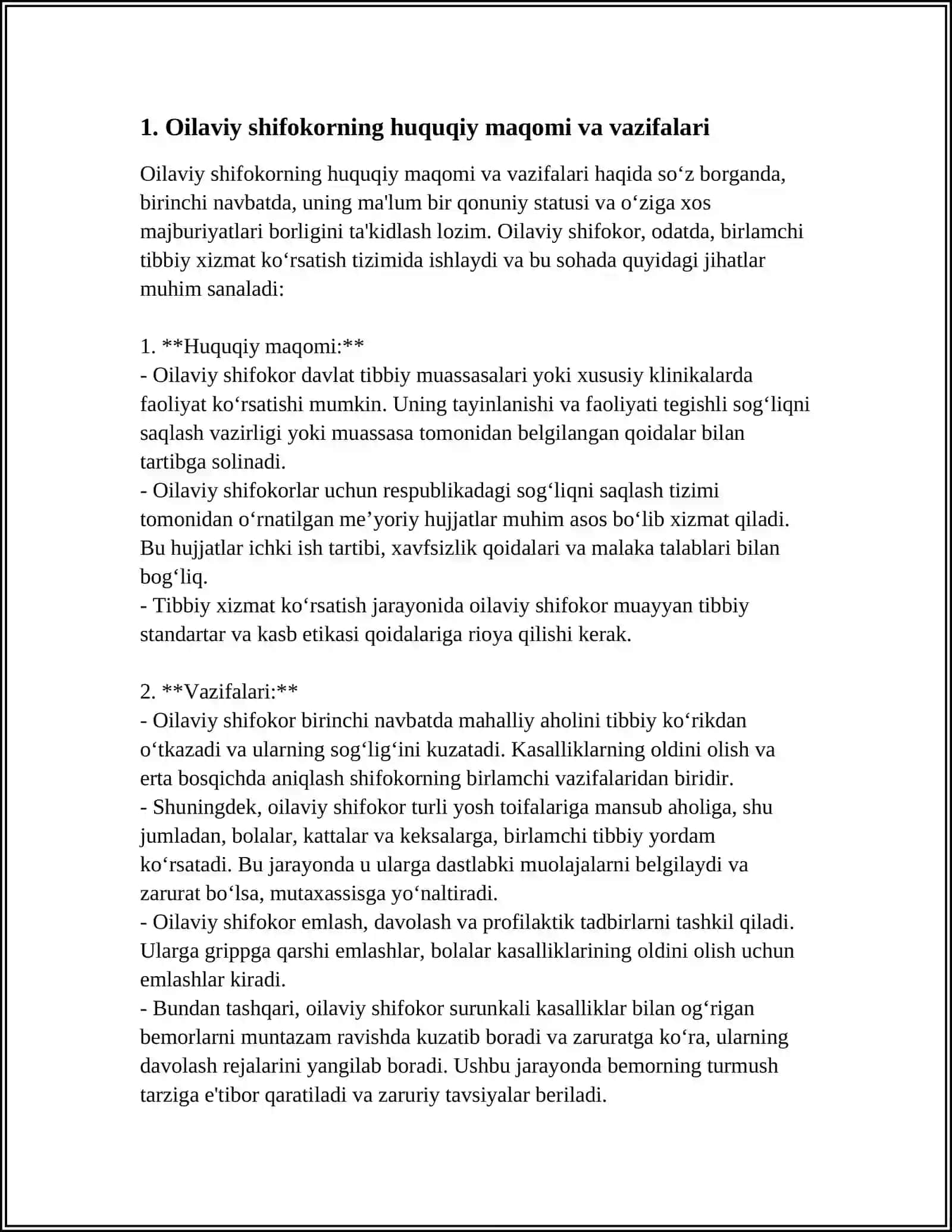 OILAVIYA SHIFOKOR ISHINI TASHKIL ETISH 4
