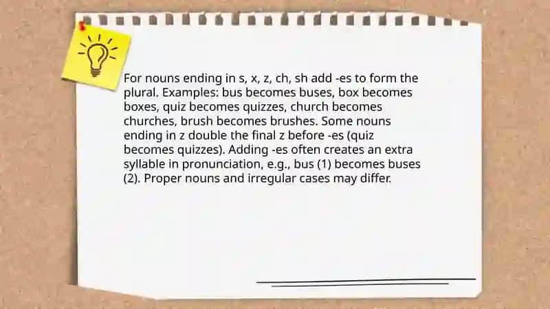 Plural form of nouns 4