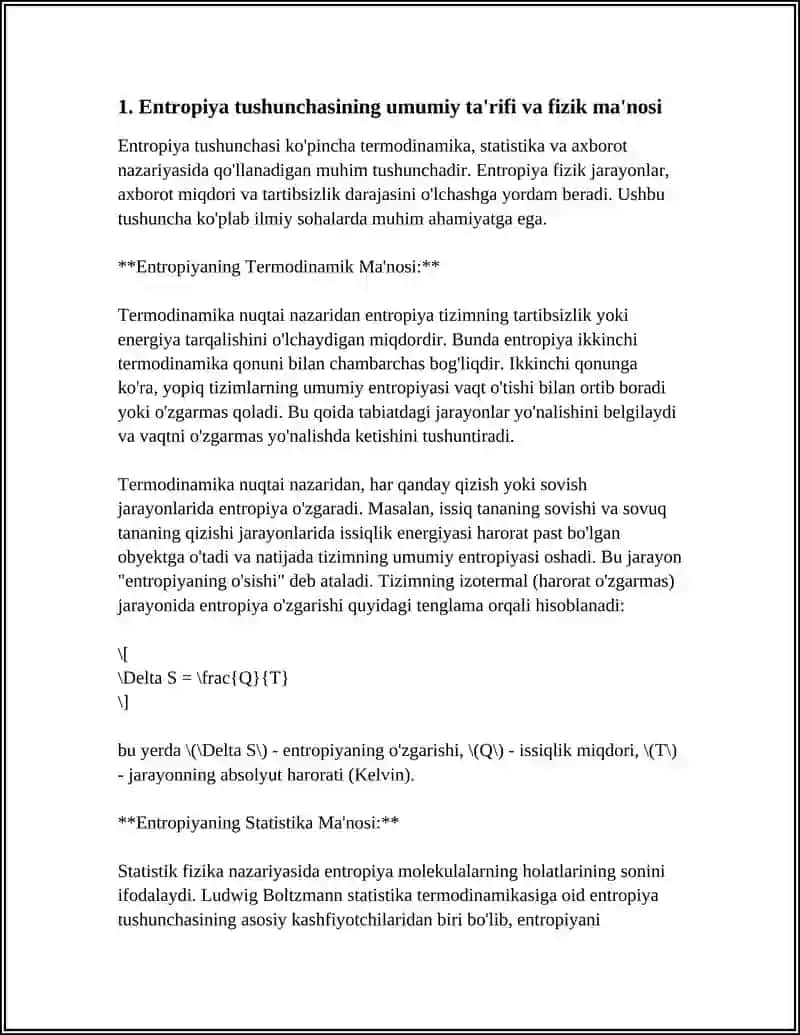 ENTROPIYA TUSHUNCHASI 4