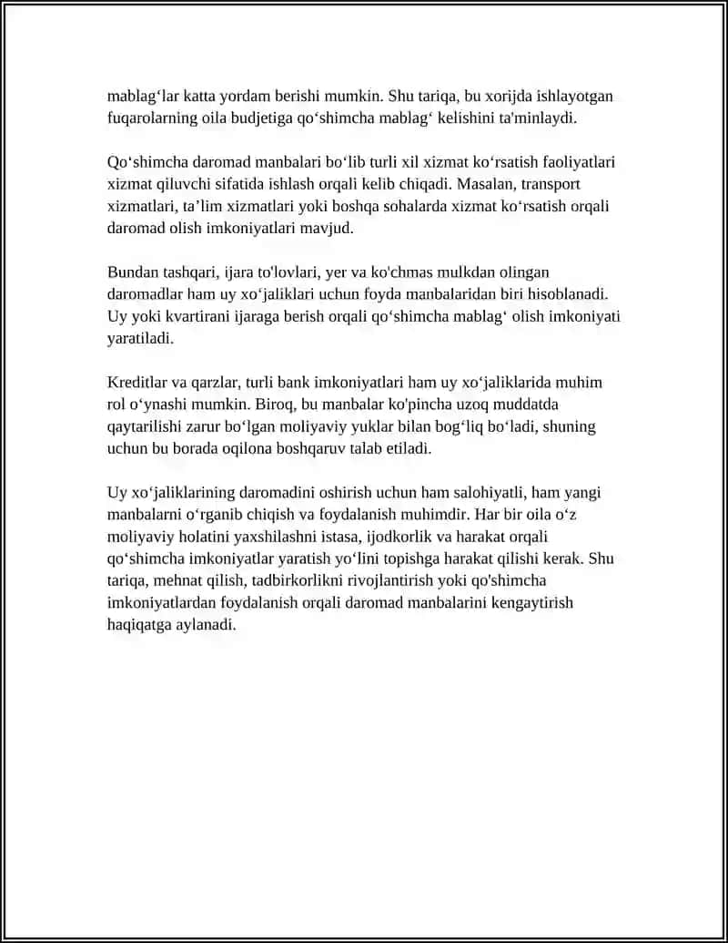 UY XOʻJALIKLAR MOLIYASI 4