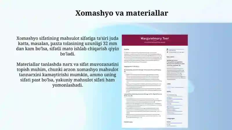 Ishlab chiqarish jarayoni vauningnatijalari 4