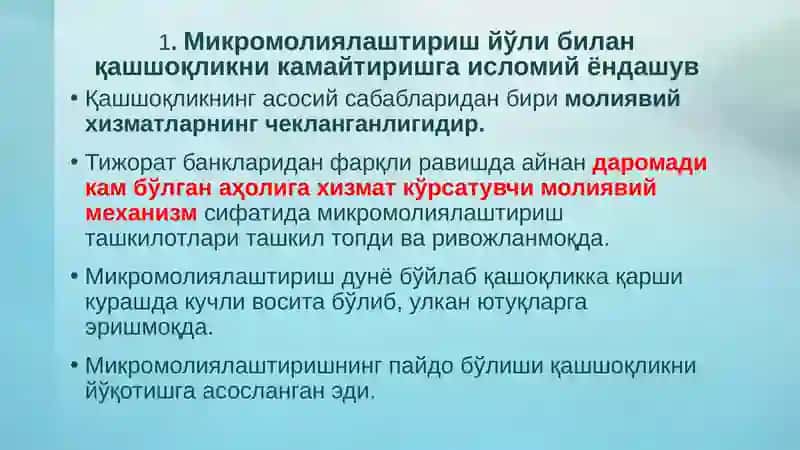 Исломий микромолиялаштириш 4