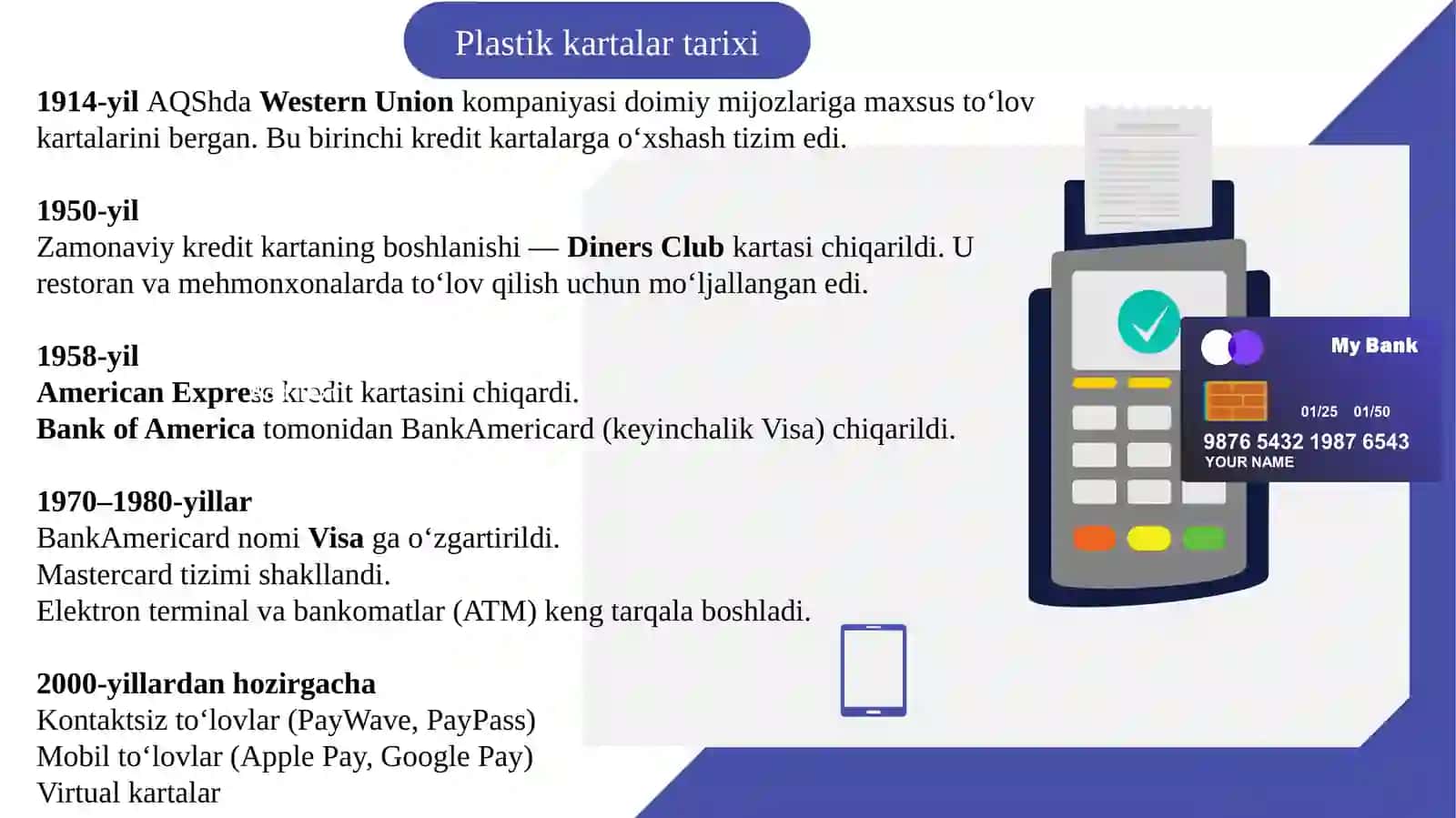 Plastik kartalar asosida to‘lovlarni tashkillashtirish 4