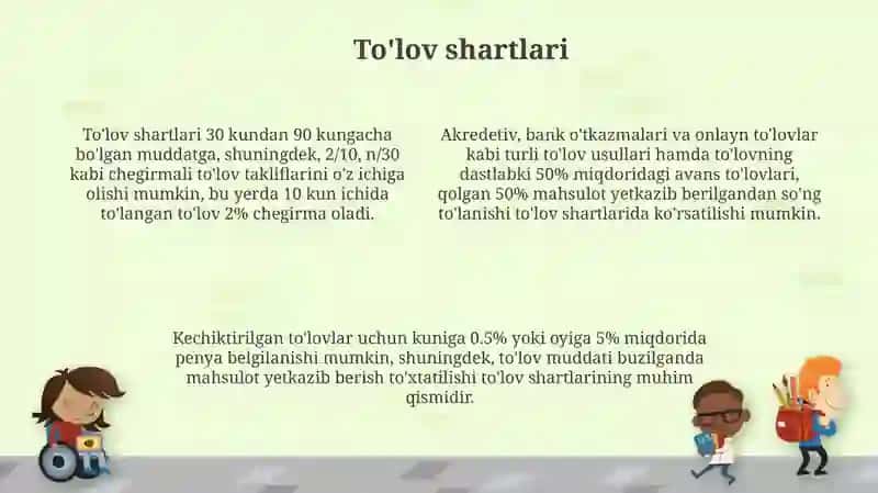 Xarid mezonlari va muddatlari 4