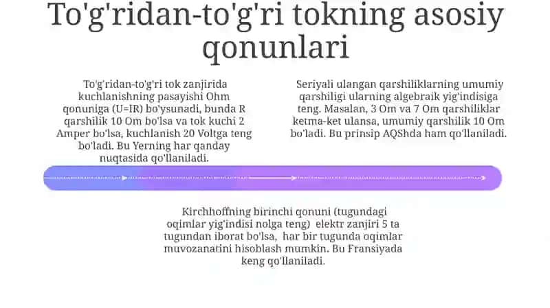 Doimiy Tok Qonunlari 4