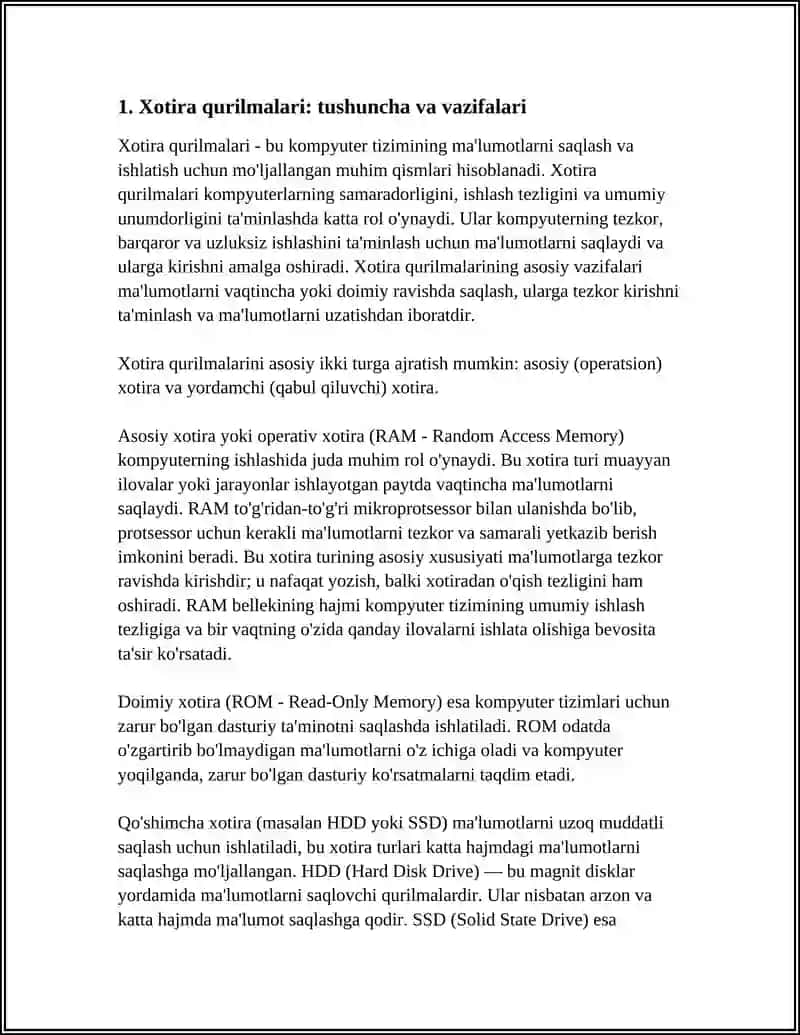 XOTIRA QURILMALARI 4