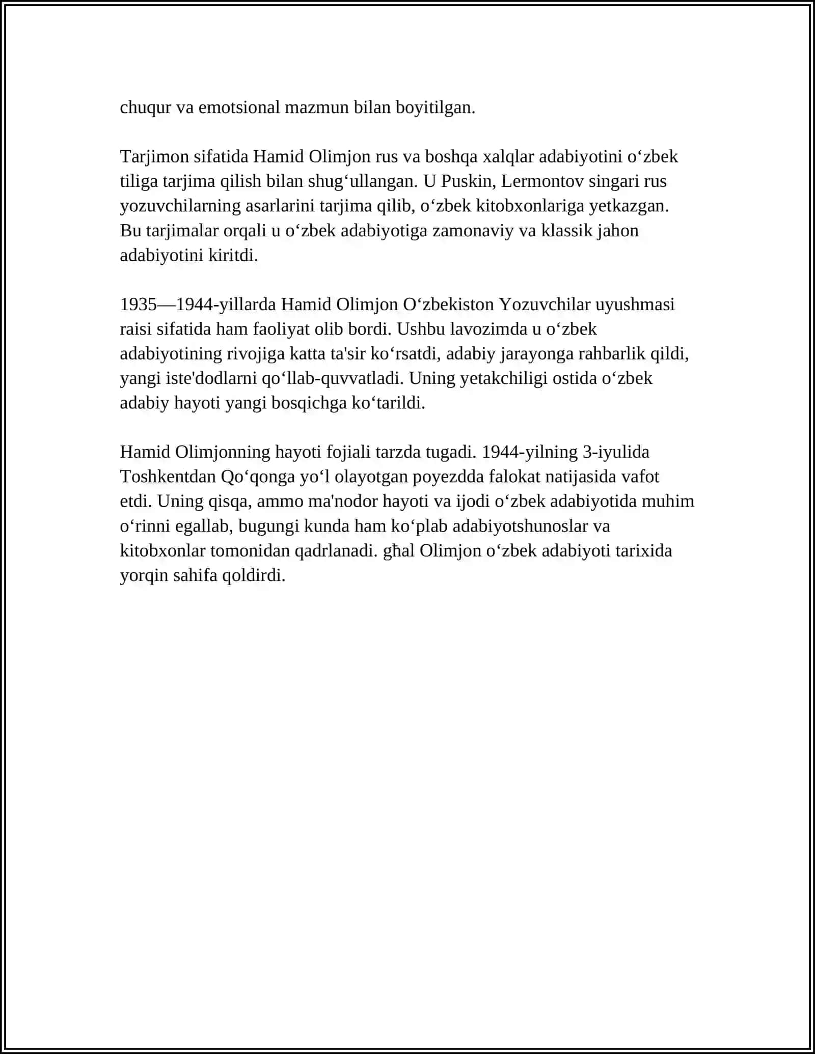 HAMID OLIMJON IJODINING ADABIYOTSHUNOSLIKDAGI TALQIN 4
