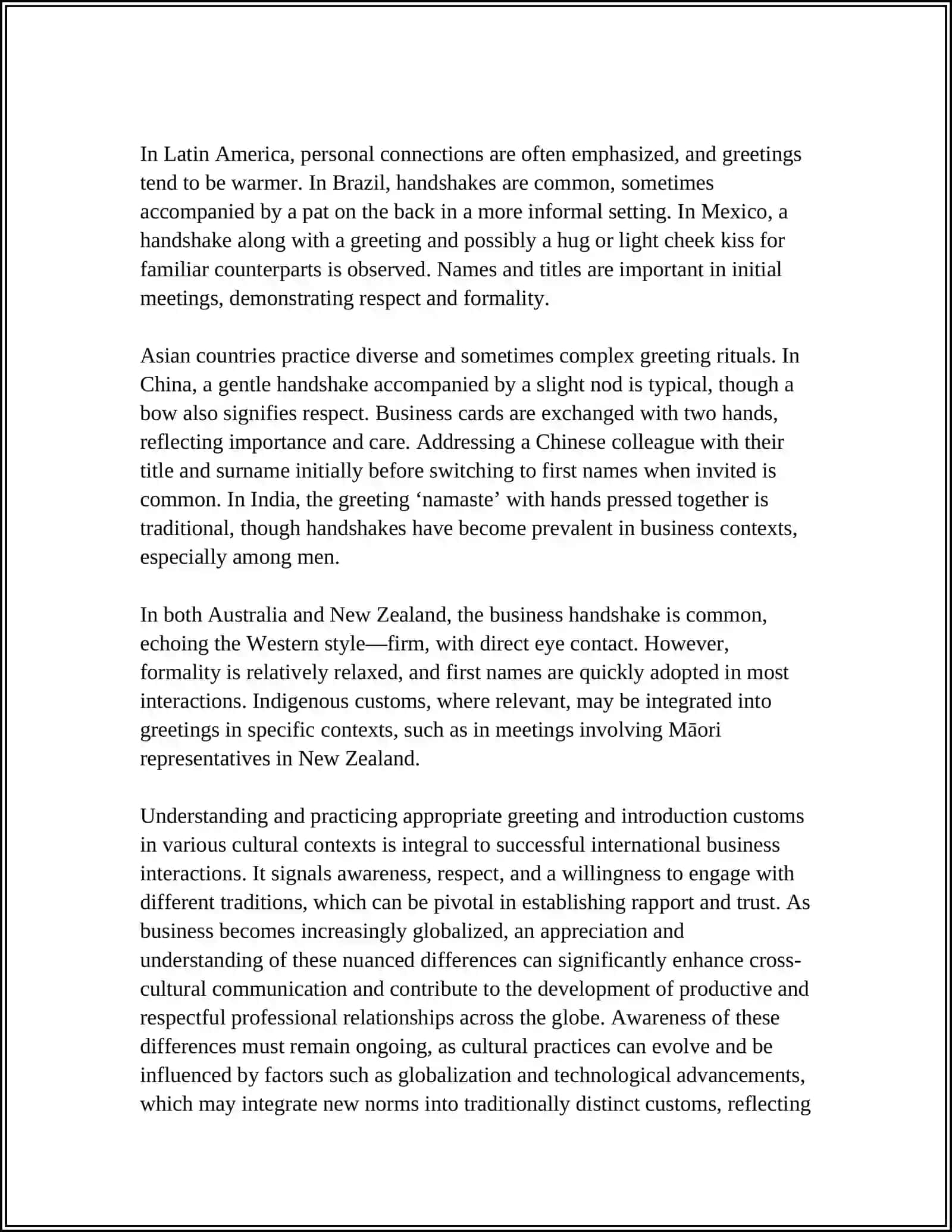 CULTURAL DIFFERENCES IN BUSINESS ETIQUETTE 4