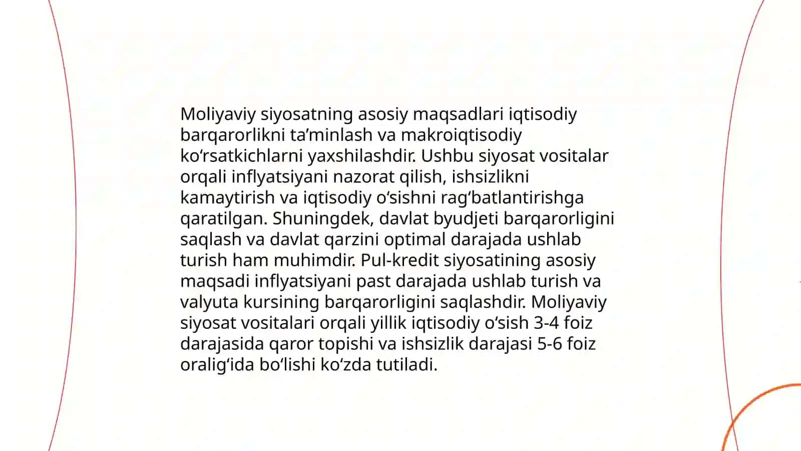Moliya tizimi va moliyaviy siyosat 4