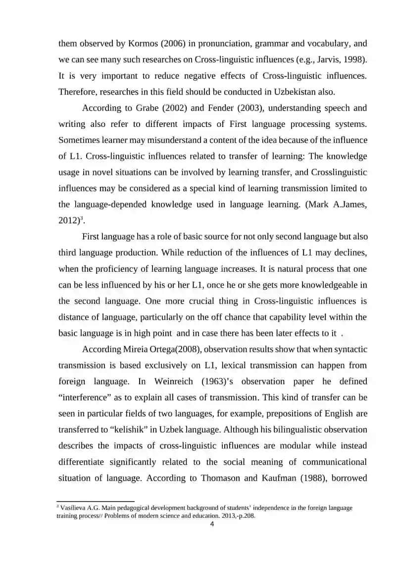 The Influence of Uzbek Language on the English 4