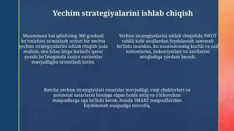 Muammolivaziyatlar va ularning yechimlari 4