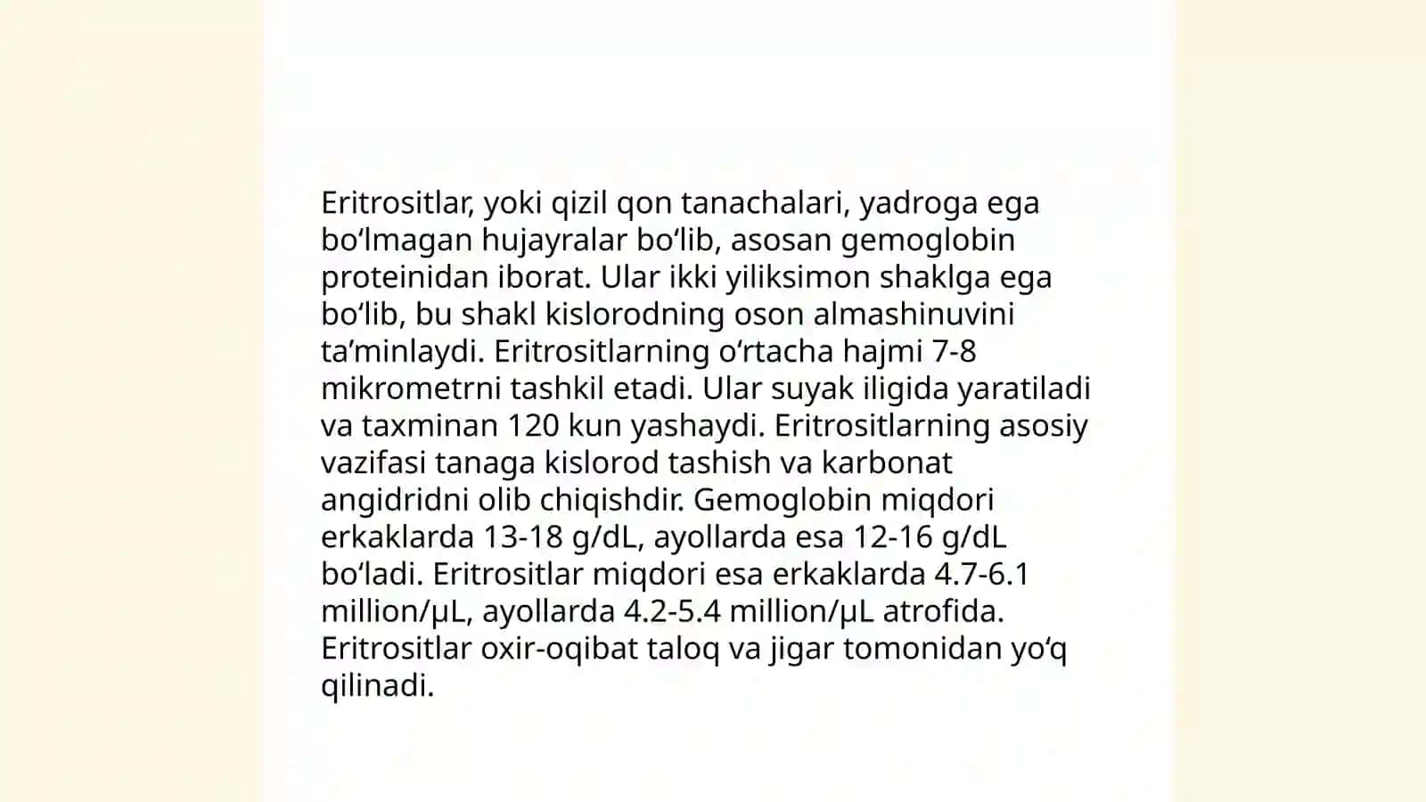 Qon va Qon Xosil qiluvchi a'zolar 4