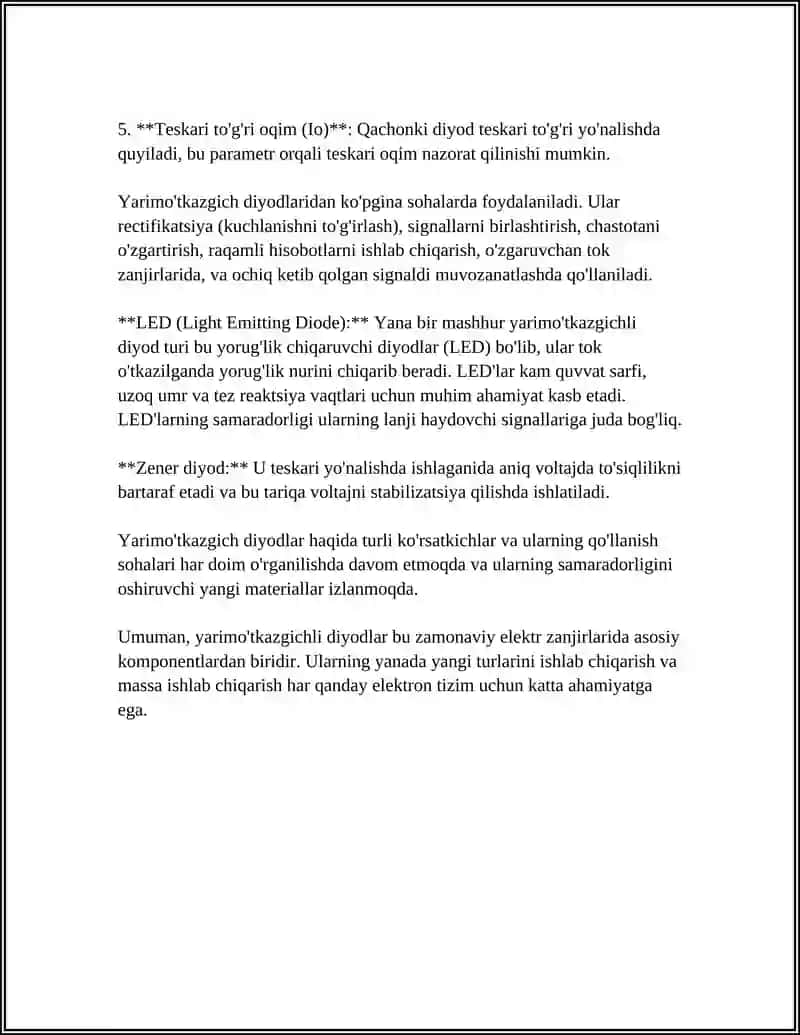 YARIMO'TKAZGICHLI DIYODLAR 4