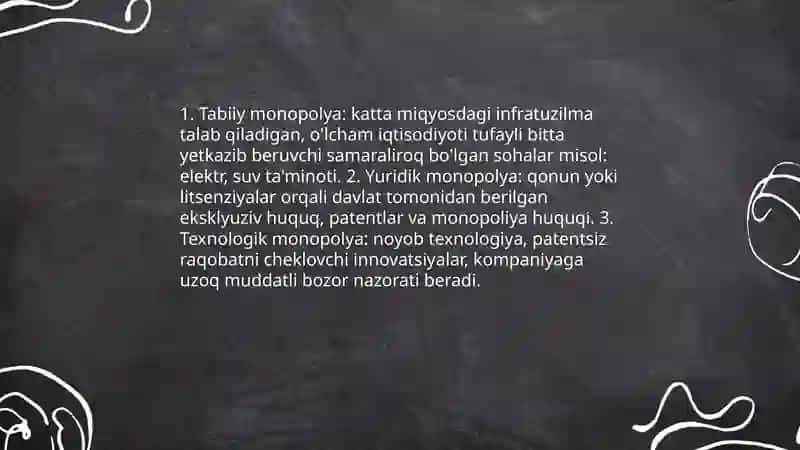 Monopolyaning iqtisodiyotda tutgan o'rni 4