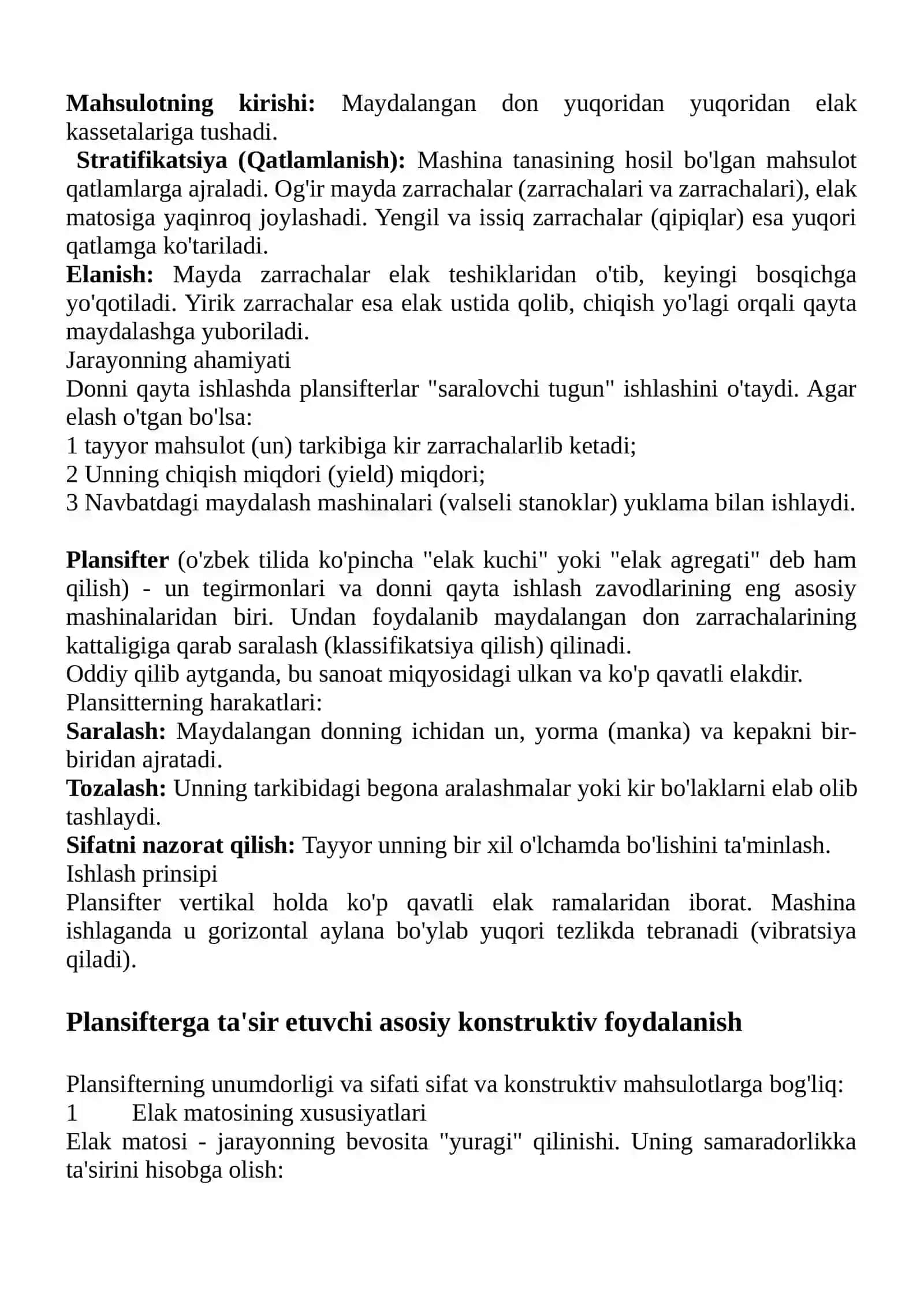 Plansifter elaklarining samaradorligiga ta’sir qiluvchi konstruktiv omillar 4