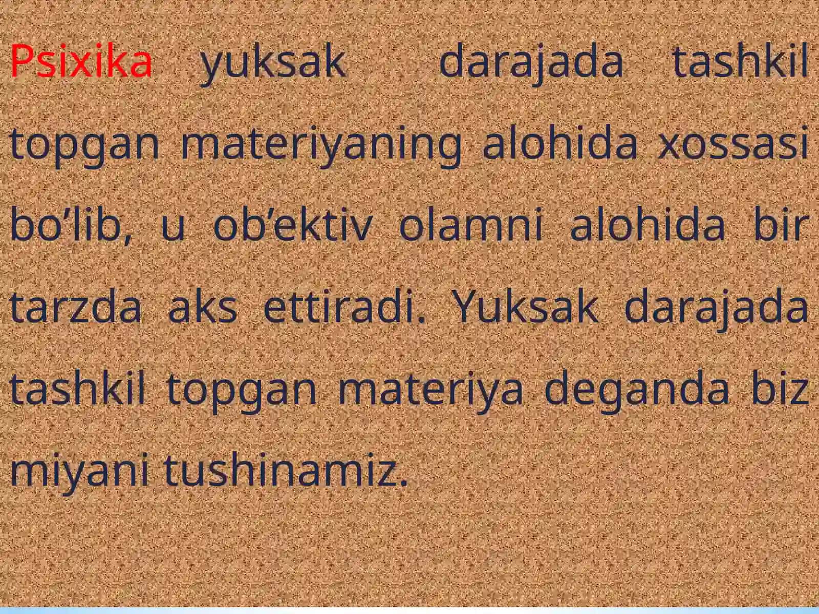 Psixika haqida tushuncha 4