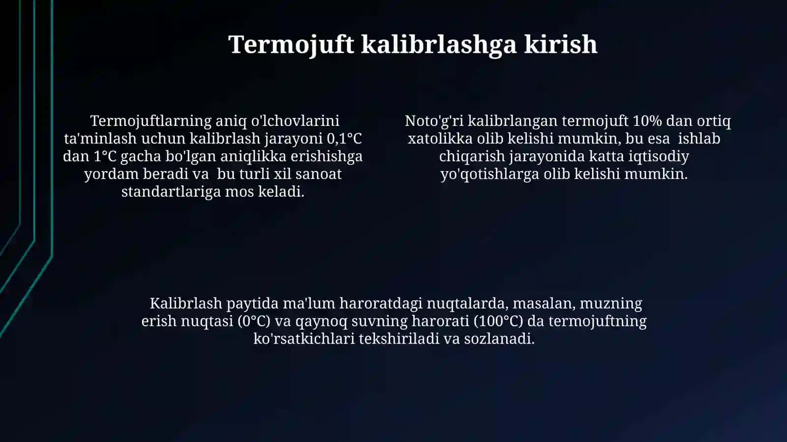 Termoparani darajalash 4