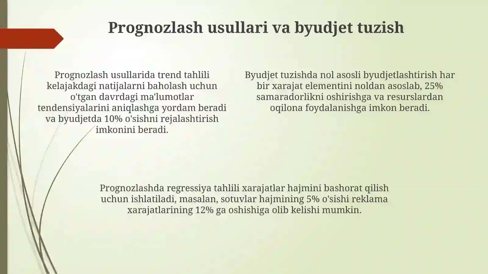 Moliyaviy rejalashtirish va prognozlash 4