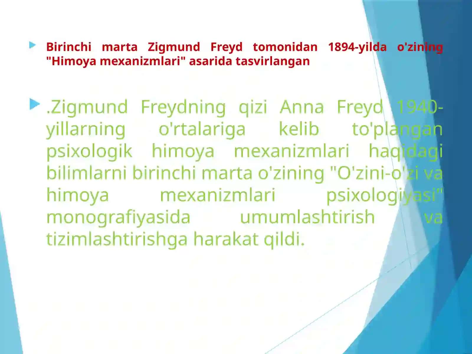 Shaxsda psixologik himoya mexanizmi 4