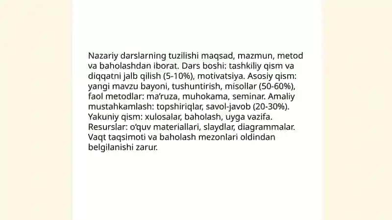 Darsning turlari va tuzilishi 4