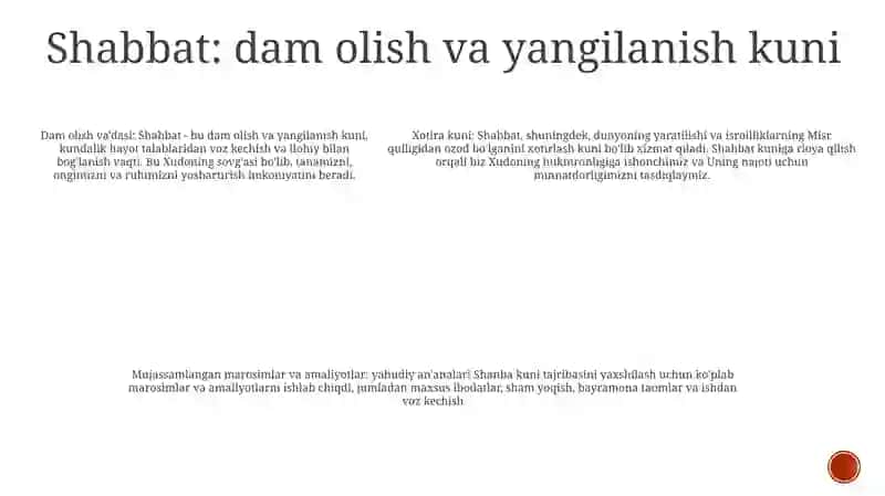 Yahudiylik TaʼLimoti,AnʼAna Va Marosimlari 4