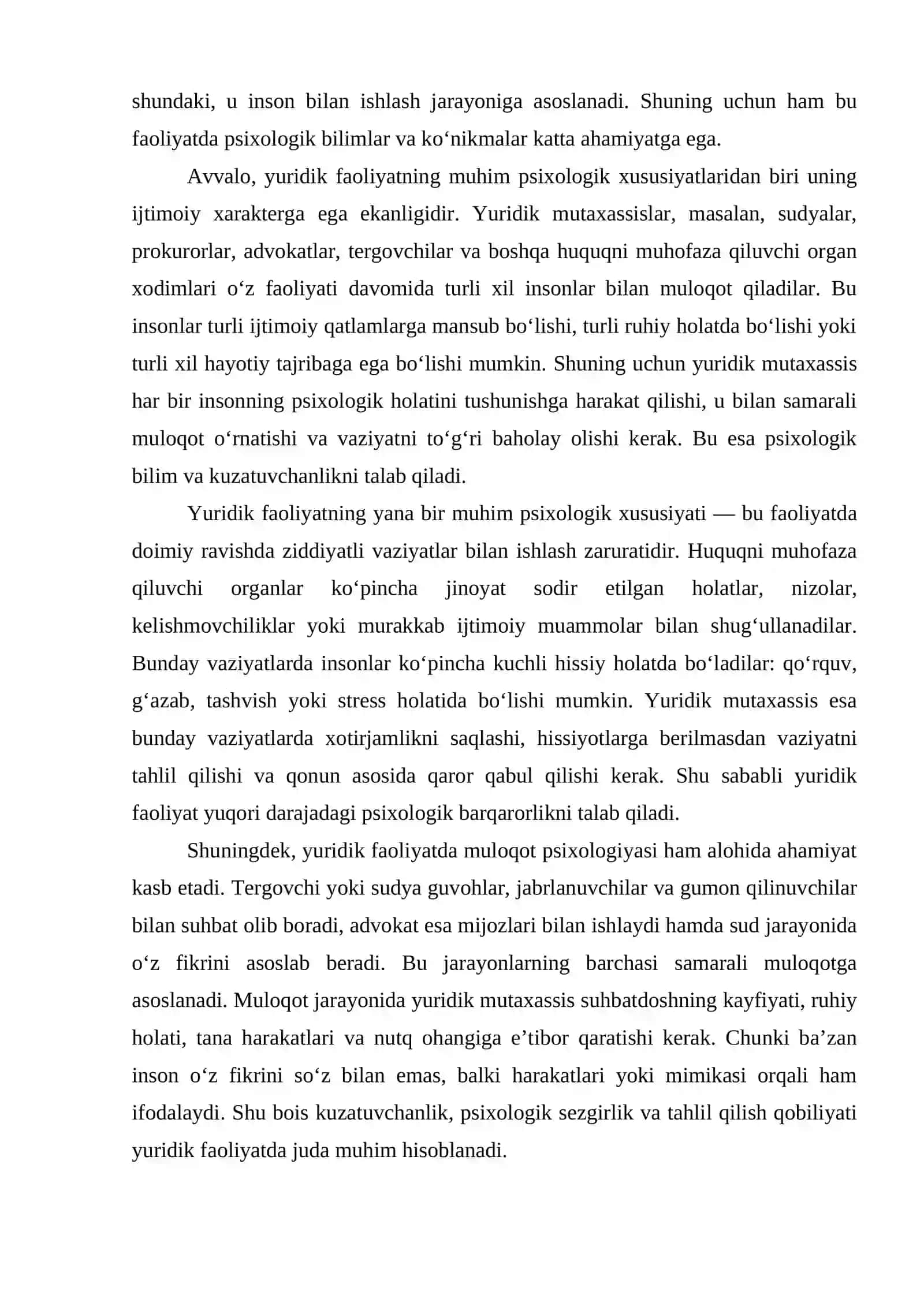 Yuridik faoliyatda psixologik tayyorgarlik 4