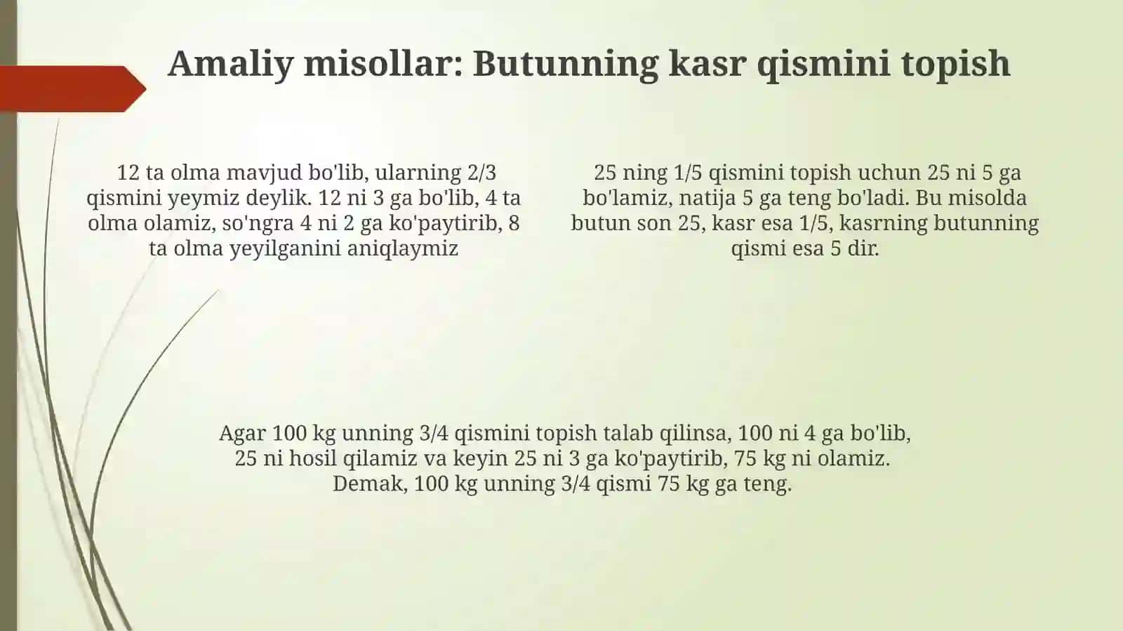 Murakkab misollar 4