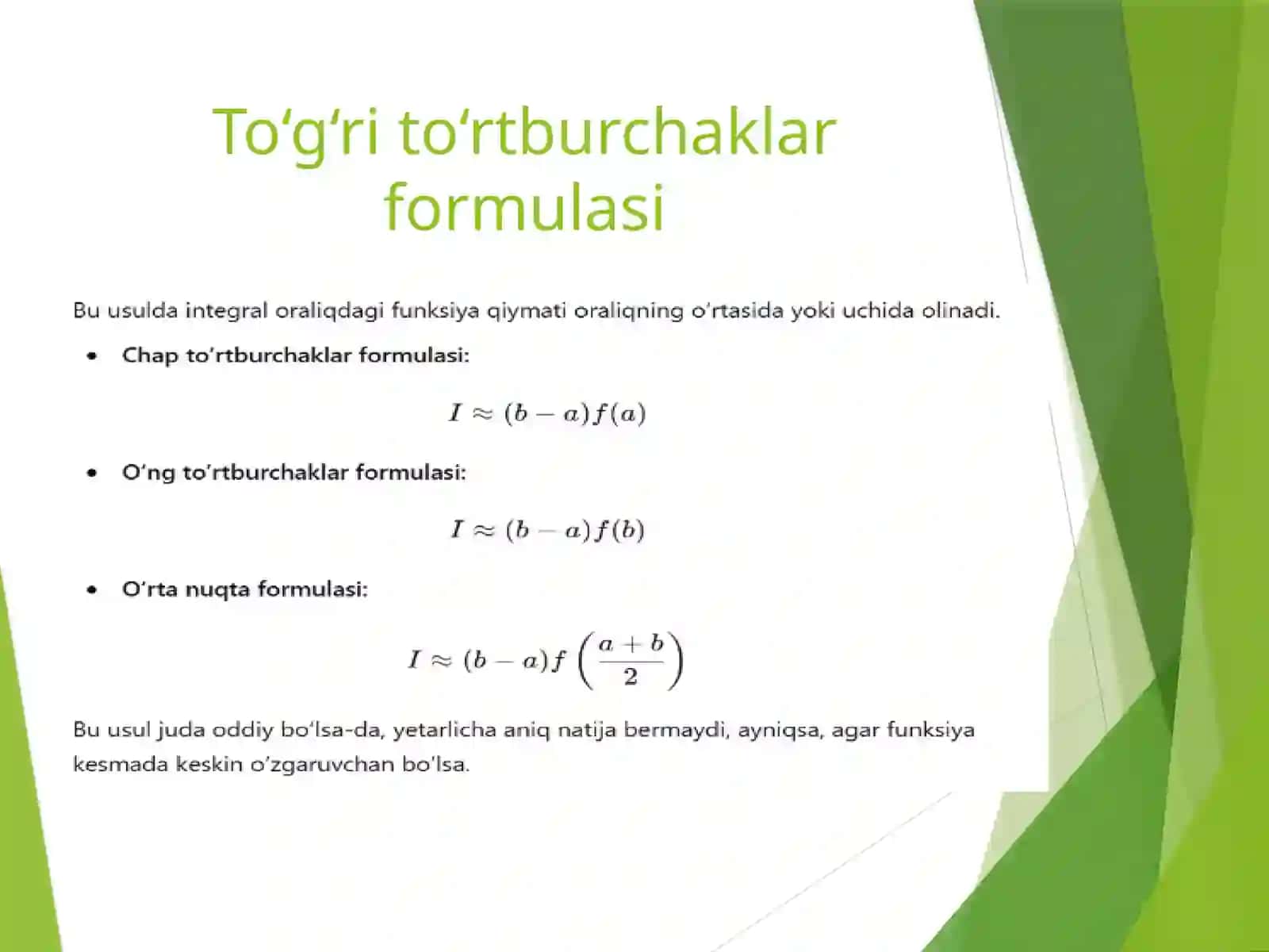 Kvadratur formulalar 4