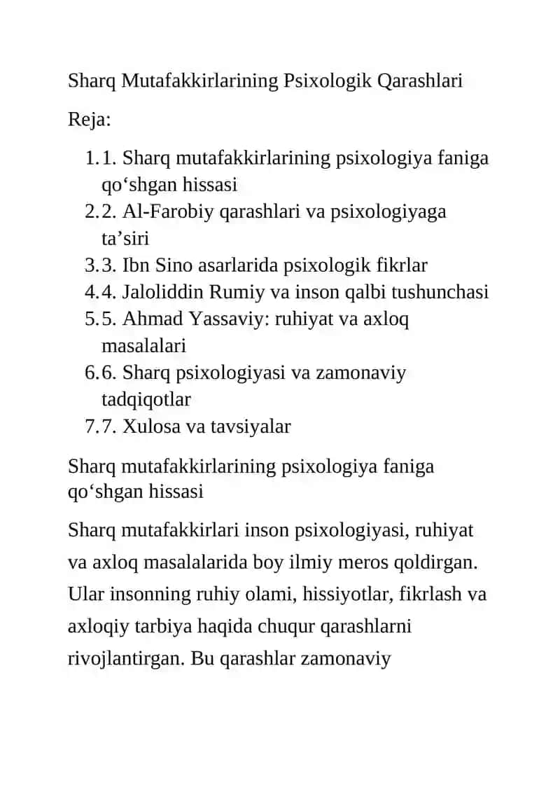 Sharq Mutafakkirlarining Psixologik Qarashlari 4